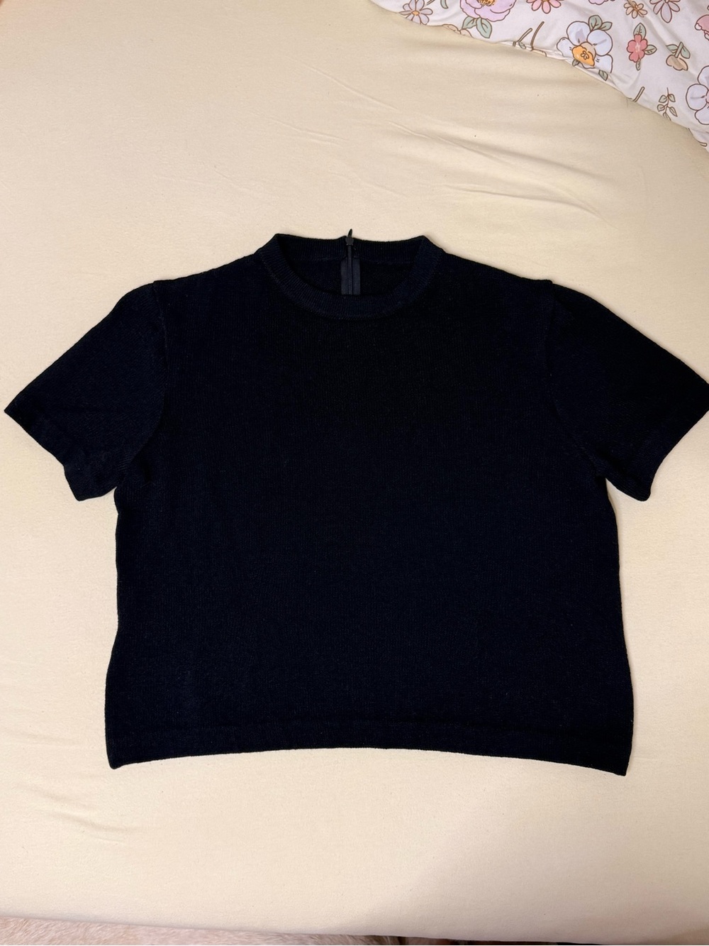 St. John Black Knit Crewneck Top